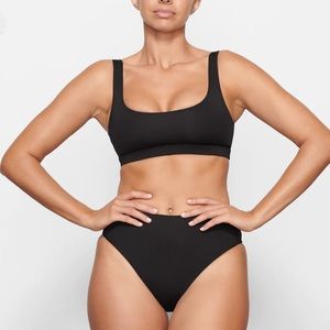 Skims Signature Swim Recycled Tank Bikini Top NWT